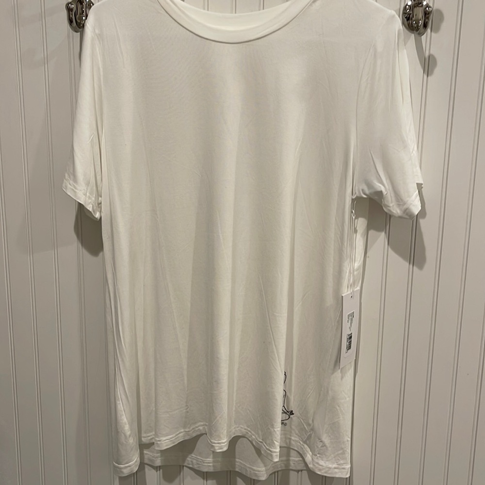 NWT Johnny‎ Was Calme Embroidered Yoga Crew Neck T Shirt!